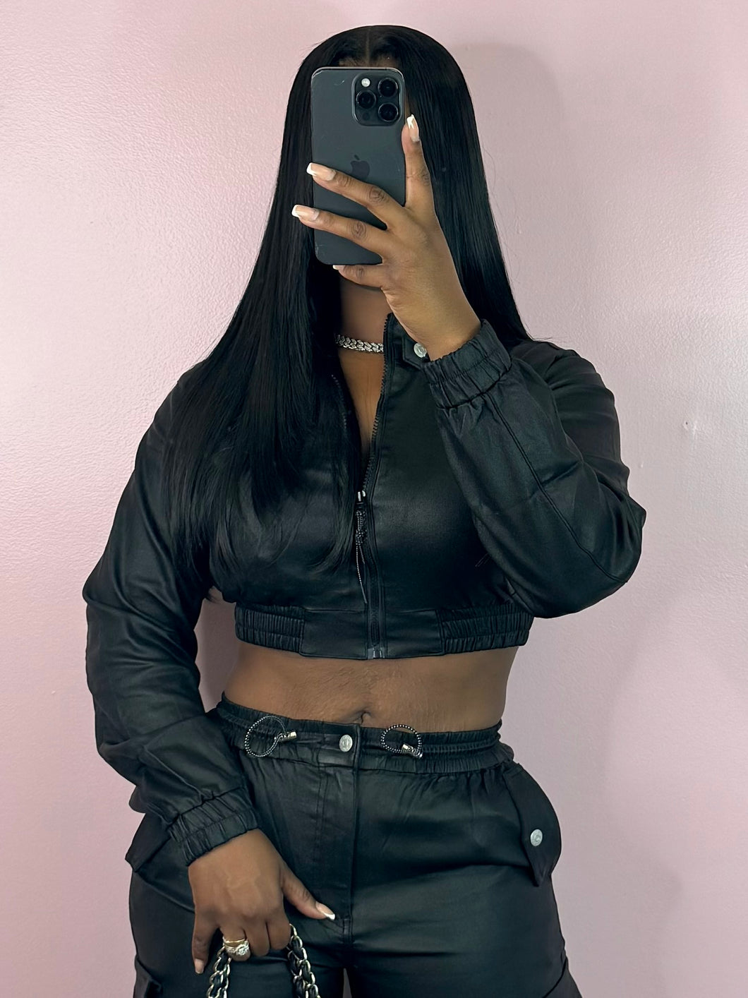 Matte : crop jacket